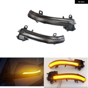 BMW 2個 LED ダイナミックウィンカー ライト X2 X1 F48 F49 1/2シリーズ F45 F46 F52 セダンサイド ウイング ミラー インジケーター ウインカー - smoked　black-yellow