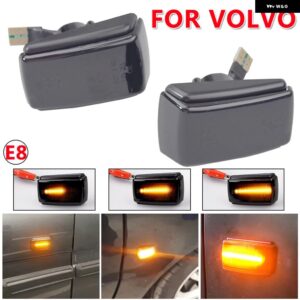 ボルボ 850 V40 V70 S40 240 740 C70 940 S70 S90 960 流水リピーター インジケーター ダイナミック LED サイドマーカー ウィンカーライト - Dynamic Smoked