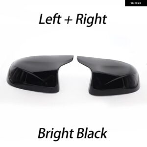 BMW カーボンバックミラー ドア ウイング サイドミラー カバー キャップシェル F25 X3 F26 X4 F15 X5 F16 X6 2014-2018 アクセサリー - 1　pair　black