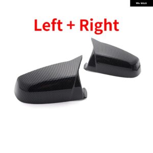 BMW サイド ウイング バックミラー カバー キャップ 5 6 7シリーズ F01 F02 F03 F04 F06 F07 F10 F11 F12 F13 カーボンブラックタイプ - 1pc　Left　Side　Black