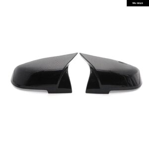 BMW 2個 自動車 リアビューサイドミラー カバー トリム F20 F21 F22 F23 F30 F31 F32 F36 X1 E84 F87 M2 カーボン スタイル - black