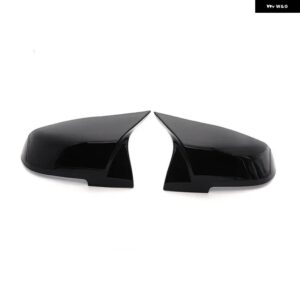 BMW 2個 自動車 リアビューサイドミラー カバー トリム F20 F21 F22 F23 F30 F31 F32 F36 X1 E84 F87 M2 カーボン スタイル - Black　Horn
