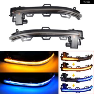 BMW 2個 LED ダイナミックウインカー ウィンカーライトサイドミラー インジケーター 点滅ランプ X3 F25 X4 F26 X5 F15 X6 F16 2014-2018 - Dynamic Blue Yellow