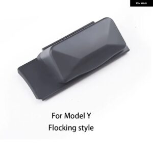 テスラ モデルY 2021-2024 ABS ブラック ダッシュボード 磁気吸引 メガネ ケースサングラス メガネ 収納 ボックス アクセサリー - Flocking style