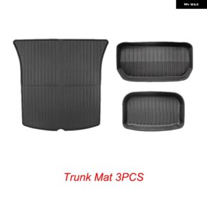 テスラ トランク マット モデルY 2025+ ジュニパー 2025 全ウェザー型 TPE 防水 滑り止め フロントリア トランク マット カーゴ - Juniper Trunk Mat