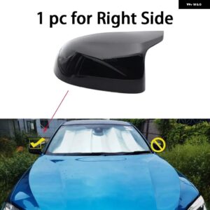 BMW バックミラー サイド ウイング ミラー カバー カーボンパターンブラック交換用 F25 X3 F26 X4 F15 X5 F16 X6 14-18 M スタイル ルック - 1pc Right Side Black