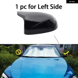 BMW バックミラー サイド ウイング ミラー カバー カーボンパターンブラック交換用 F25 X3 F26 X4 F15 X5 F16 X6 14-18 M スタイル ルック - 1pc Left Side Black