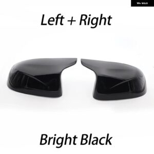 BMW バックミラー サイド ウイング ミラー カバー カーボンパターンブラック交換用 F25 X3 F26 X4 F15 X5 F16 X6 14-18 M スタイル ルック - 1 Set Black