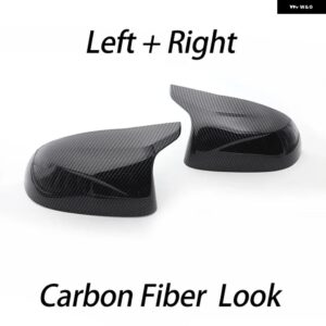 BMW バックミラー サイド ウイング ミラー カバー カーボンパターンブラック交換用 F25 X3 F26 X4 F15 X5 F16 X6 14-18 M スタイル ルック - 1 set Carbon pattern