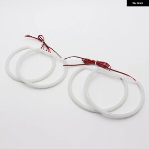 BMW SMD コットンライト スイッチ バック LED エンジェルアイリングキット 3シリーズ E46 コンパクト 2001-2005 カーアクセサリー - WHITE