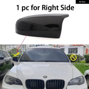 BMW カーボンルック 黒バックミラー サイドミラー カバー キャップホーン形状 X5 E70 X6 E71 2008-2013 アクセサリー - Carbon fiber pattern