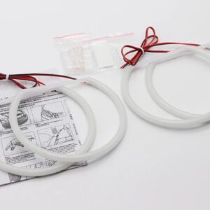 BMW SMD コットンライト LED エンジェルアイ白と黄色 DRL キット E46 325I 325XI 330I 330XI HID ヘッドライト 付き 1999 2000-2005 - WHITE