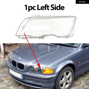 BMW ヘッドライト カバー E46 4 ドア 3シリーズ 1998-2001 ランプシェード ブライトシェル ヘッドランプ レンズ カバー 63136902766 63126902754 - 1pc Left Side