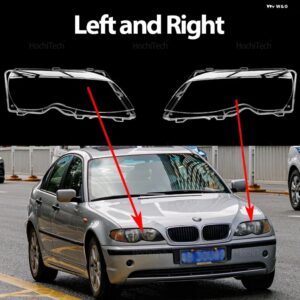 BMW クリアフロント ヘッドライト レンズ ランプカバー ランプシェード 3シリーズ E46 セダンフェイスリフト 2002-2005 - Left and Right