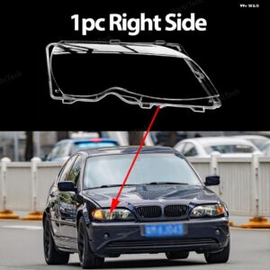 BMW ヘッドライト ライトレンズ カバー 3シリーズ E46 318I 320I 325I 4 ドアセダン 2002-2005 ヘッドライト ランプカバー - 1pc Right Side