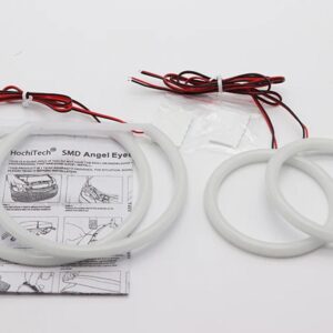 BMW SMD コットンライト LED エンジェルアイ白と黄色 DRL キット X5 E70 2007-13 カーアクセサリー - WHITE