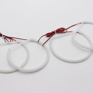 BMW SMD コットンライト LED エンジェルアイ白と黄色 DRL キット E60 E61 LCI 528I 530I 535I 550I M5 2007-2010 ハロゲン ヘッドライト - WHITE