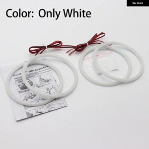 BMW SMD コットンライト LED エンジェルアイ白と黄色 DRL キット 3シリーズ E46 コンパクト 37012 カーアクセサリー - WHITE