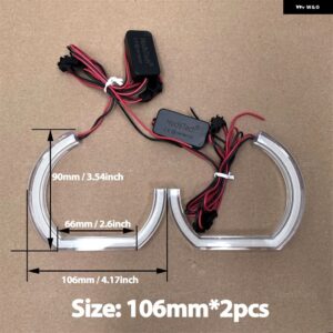 BMW スタイリング 白色 LED リングライト E38 E39 E60 E53 E46 E90 E91 E92 E93 アクリル LED DTM エンジェルアイキット ランプ - 2pcs 106mm C-shaped