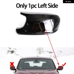 BMW M スタイル バックミラー カバー キャップ カーボン / ブラック X3 F25 X1 E84 PRE-LCI 2010-13 ケース - 1 pc Left - Black