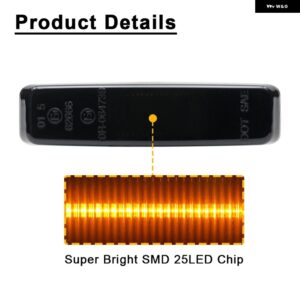BMW LED サイド マーカー ウィンカー ライト 5シリーズ E39 520I 520D 523I 525D 525I 525TDS 528I 530D 530I 540I 540IP 19952004 - Smoke lens