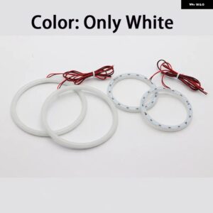 BMW SMD コットンライト スイッチ バック LED エンジェルアイリング DRL キット X1 E84 2009-15 キセノン ヘッドライト - WHITE