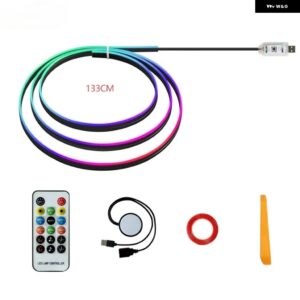 テスラ カラー ダッシュボード アンビエントライト モデル3 Y LED インテリア RGB シンフォニー ムードランプ USB APP コントロ - Set B 7PCS