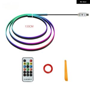 テスラ カラー ダッシュボード アンビエントライト モデル3 Y LED インテリア RGB シンフォニー ムードランプ USB APP コントロ - Set D 4PCS