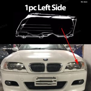 BMW E46 クーペコンバーチブル 1999-2003 フェイスリフト前 M3 2000-2006 ヘッドライト クリアレンズ ヘッドランプ クリアカバー 自動車アクセサリー - 1pc Left Side