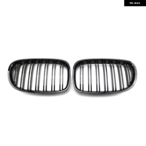 BMW 1ペア M カラー/グロスブラックフロントバンパー キドニー グリル 7シリーズ F01 F02 F03 F04 2009-15 カー スタイリング アクセサリー - all black