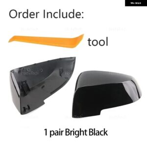 BMW カーボン交換用サイドミラー カバー キャップ 5 6 7シリーズ F10 F11 F07 F06 F12 F13 F01 F02 F03 F04 LCI - black