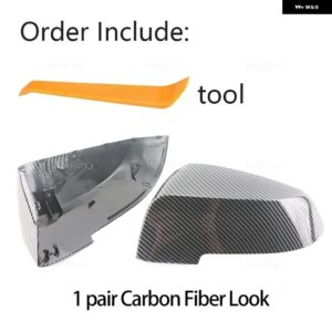 BMW カーボン交換用サイドミラー カバー キャップ 5 6 7シリーズ F10 F11 F07 F06 F12 F13 F01 F02 F03 F04 LCI - Carbon Fiber Look
