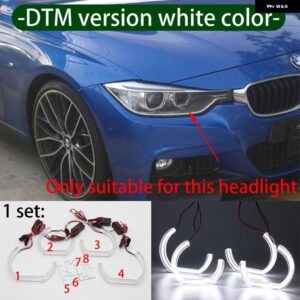 BMW 2 年 LED アイス クリスタル エンジェル アイズ キット ホワイト リング 3シリーズ F30 F31 F34 2012-2016 - 2.DTM version white