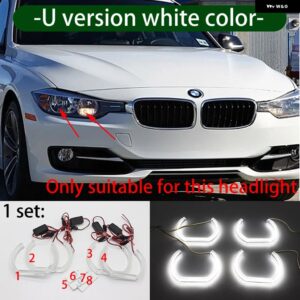 BMW 2 年 LED アイス クリスタル エンジェル アイズ キット ホワイト リング 3シリーズ F30 F31 F34 2012-2016 - 1.DTM version white
