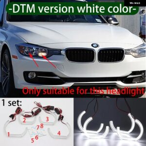 BMW 2 年 LED アイス クリスタル エンジェル アイズ キット ホワイト リング 3シリーズ F30 F31 F34 2012-2016 - 1.U version white