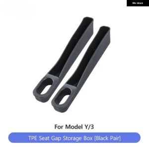 テスラ モデル3 Y 2個 センター コンソール オーガナイザー トレイシートサイド 収納 ボックス 電話 ホルダー サングラスキーカーアクセサリ - black