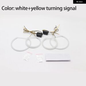 BMW スイッチ バックコットンライト LED エンジェルアイデュアルカラー X3 F25 2010-14 世代 ヘッドライト - White and yellow