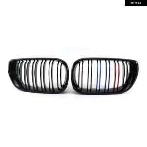 BMW 1ペア M カラー/グロスブラックフロントバンパー キドニー グリル 3シリーズ E46 セダンツーリングフェイスリフト 02-06 - M Look
