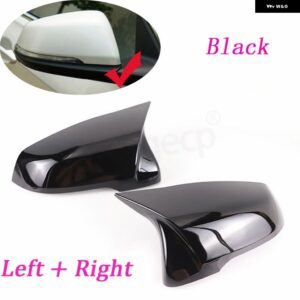 BMW カーボン スタイル ブラックバックミラー サイドミラー カバー キャップ X1 F48 X2 F39 F40 F53 F44 Z4 G39 トヨタ スープラサイドミラー シェル - Black 2pcs