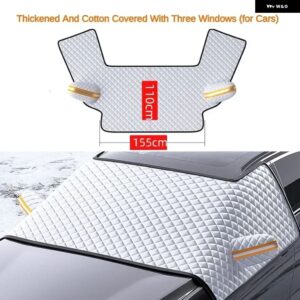 テスラ フロントガラス カバー モデル3 Y 自動車サンシェード スノーカバー フロントガラス アイスフロストシェード プロテクター - 110X155 CM