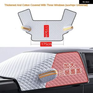 テスラ フロントガラス カバー モデル3 Y 自動車サンシェード スノーカバー フロントガラス アイスフロストシェード プロテクター - 110X175 CM