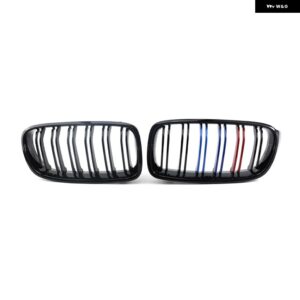 BMW 2個 スタイル グロスブラックフロントキドニーダブルスラット グリル 3シリーズ F30 F31 F35 2011-2019 カーアクセサリー - M Look
