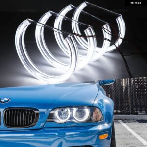 BMW 3 5 7シリーズ E36 E46 E39 E38 318TDS 730IL 735I 320I 530I 540I デイライトクリスタル DTM スタイル リングアクリルエンジェルアイ - 4pcs 131mm