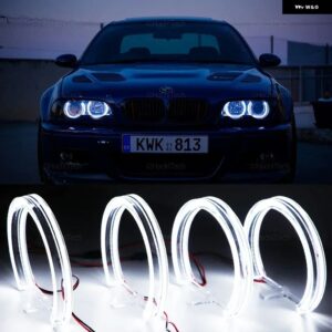 BMW 3 5 7シリーズ E36 E46 E39 E38 728I 740D 325I 328I 740I 730D RETRODTM スタイル LED クリスタルエンジェルアイリングキット - 4pcs 131mm