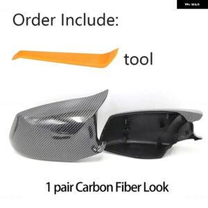 BMW 5シリーズ F10 F11 F18 2010-13 PRE-LCI 車ミラー カバー サイド ウイング フレーム カバー トリム カーボンルック と - 1 pair Carbon look