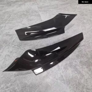 BMW 5ER F10 F11 520I 530I 2010-2017 フロントバンパー サイド スポイラー フォグライト トリム フロントサイドバンパー スプリッター ディフューザー - Glossy Black