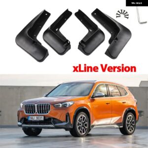 BMW 4個 ブラックマッド フラップ X1 IX1 U11 M35I M スポーツ XLINE 2022-2024 マッド フラップ スプラッシュガード マッド フラップ フロントリア マッド - xLine Version