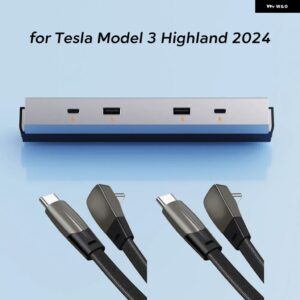 テスラ モデル3 ハイランド 65ワット 拡張ドック中央 制御 充電シャント USB ハブアクセサリーエクステンダー高速インテリジェント - Add 2 IOS cable