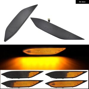 ポルシェ カイエン 958 92A 2010-14 フロントバンパー LED サイド マーカーライト ウィンカーウインカー インジケーター ランプ - Dynamic Smoked Black