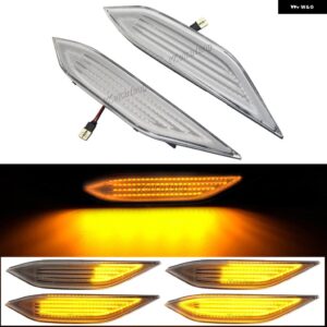 ポルシェ カイエン 958 92A 2010-14 フロントバンパー LED サイド マーカーライト ウィンカーウインカー インジケーター ランプ - Dynamic Clear White